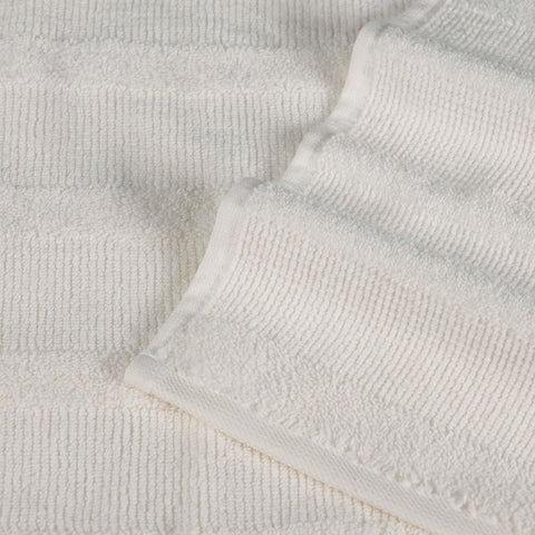 Roma Cotton Ribbed Textured Soft Absorbent 12 Piece Assorted Towel Set
