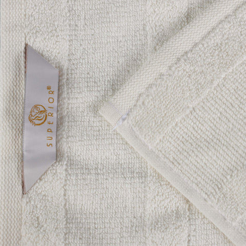 Roma Cotton Ribbed Textured Soft Absorbent 12 Piece Assorted Towel Set
