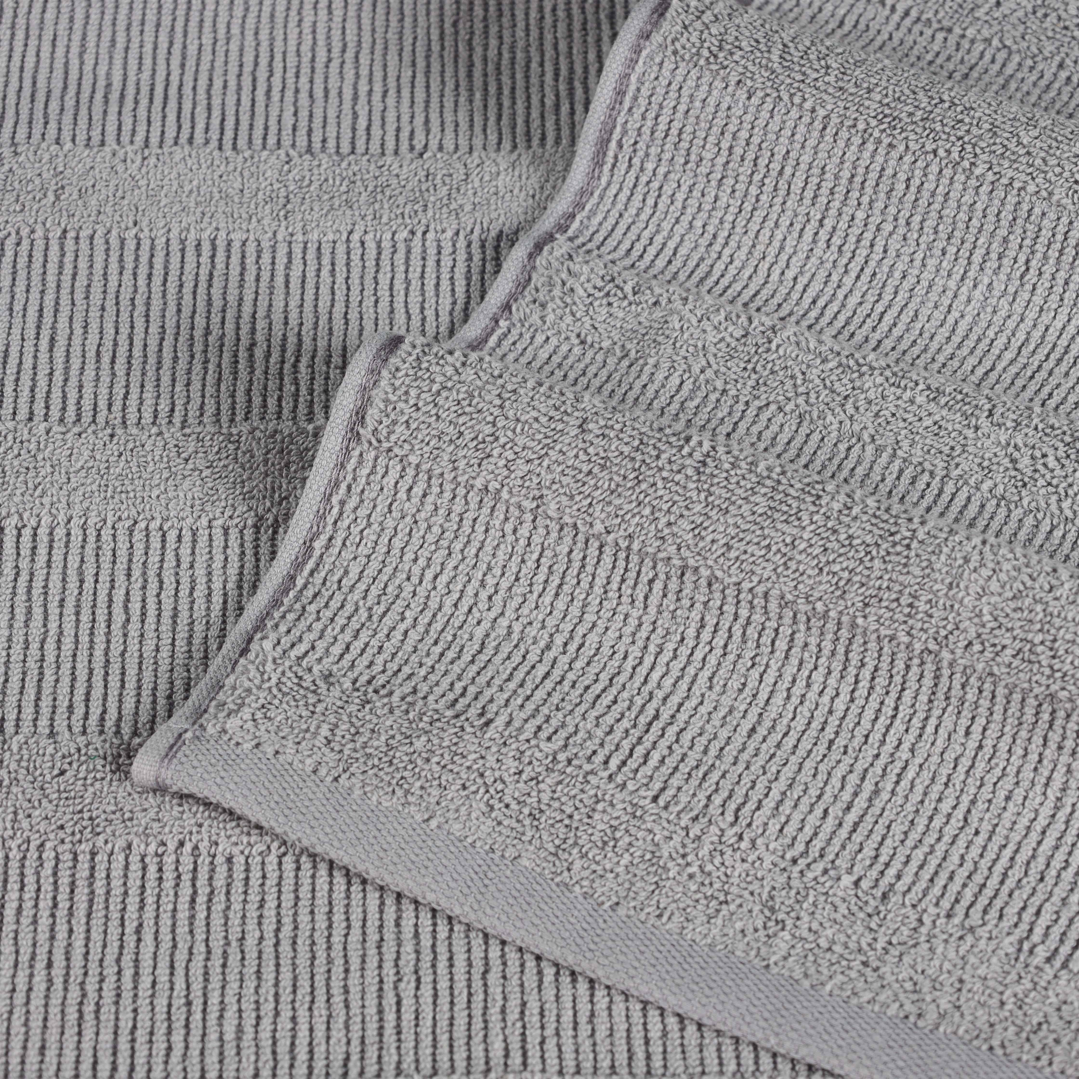 Roma Cotton Ribbed Textured Soft Absorbent 12 Piece Assorted Towel Set