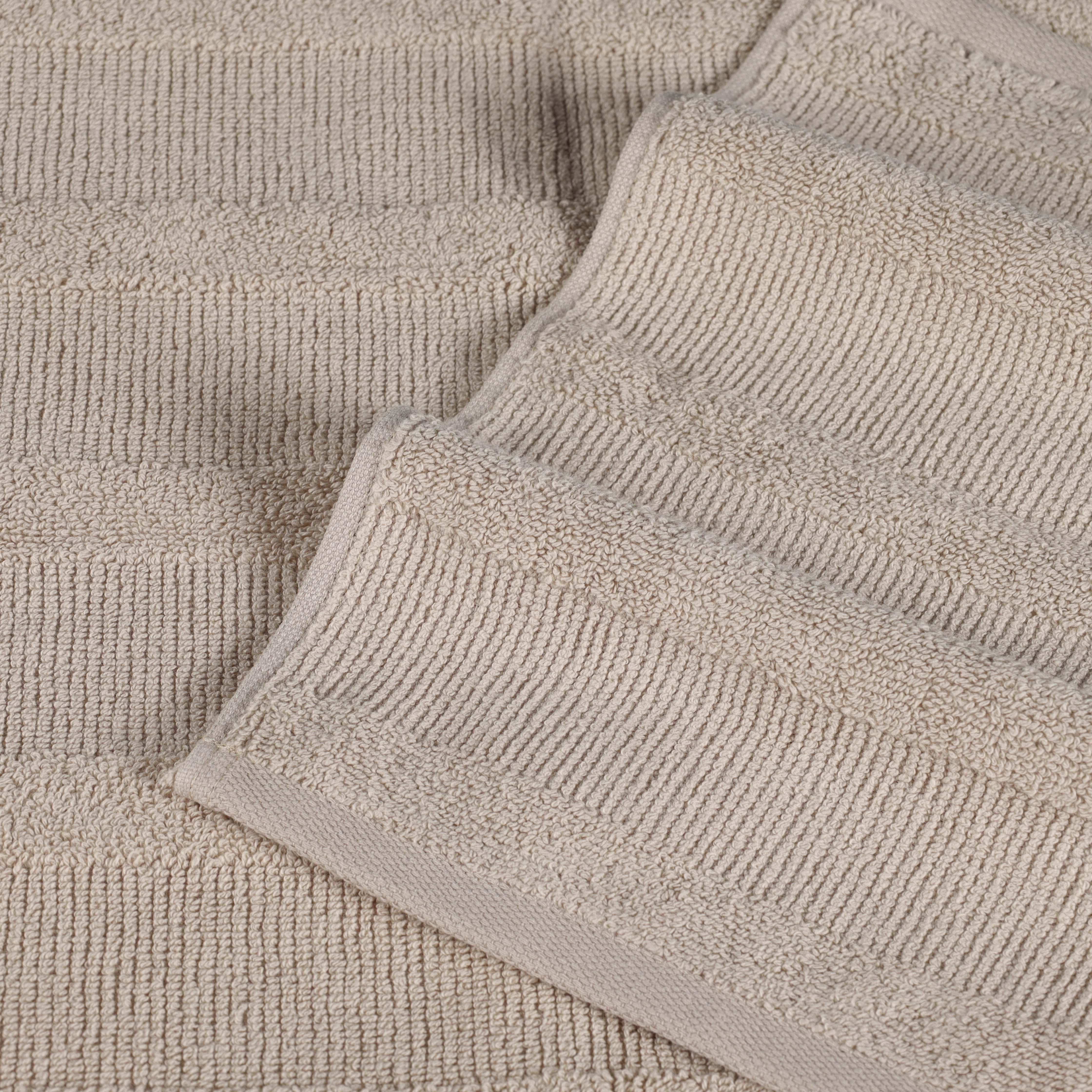 Roma Cotton Ribbed Textured Soft Absorbent 12 Piece Assorted Towel Set