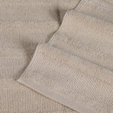 Roma Cotton Ribbed Textured Soft Absorbent 12 Piece Assorted Towel Set