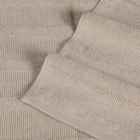 Roma Cotton Ribbed Textured Soft Absorbent 12 Piece Assorted Towel Set