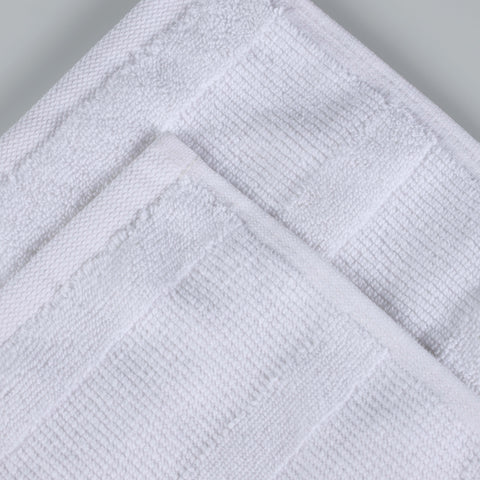Roma Cotton Ribbed Textured Soft Absorbent 12 Piece Assorted Towel Set