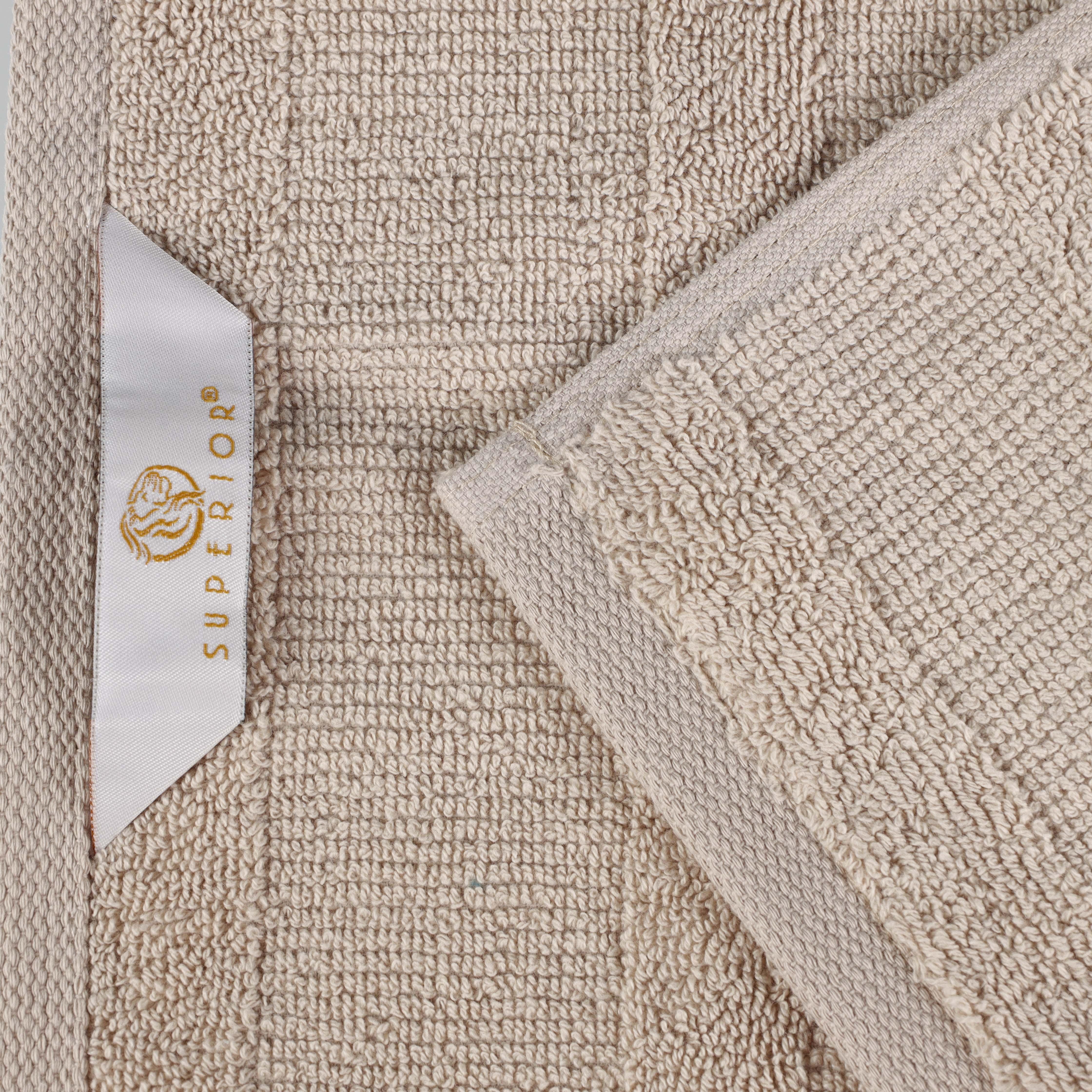 Roma Cotton Ribbed Textured Soft Absorbent 12 Piece Assorted Towel Set