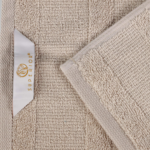 Roma Cotton Ribbed Textured Soft Absorbent 12 Piece Assorted Towel Set