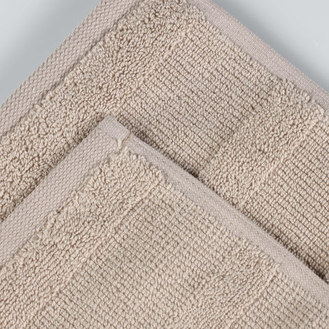 Roma Cotton Ribbed Textured Soft Absorbent 12 Piece Assorted Towel Set