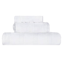Roma Cotton Ribbed Textured Soft Absorbent 3 Piece Assorted Towel Set