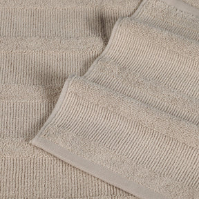 Roma Cotton Ribbed Textured Soft Absorbent 3 Piece Assorted Towel Set