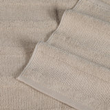 Roma Cotton Ribbed Textured Soft Absorbent 3 Piece Assorted Towel Set