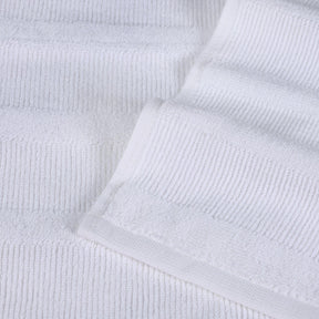 Roma Cotton Ribbed Textured Soft Absorbent 3 Piece Assorted Towel Set