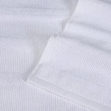 Roma Cotton Ribbed Textured Soft Absorbent 3 Piece Assorted Towel Set