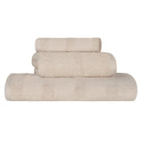Roma Cotton Ribbed Textured Soft Absorbent 3 Piece Assorted Towel Set