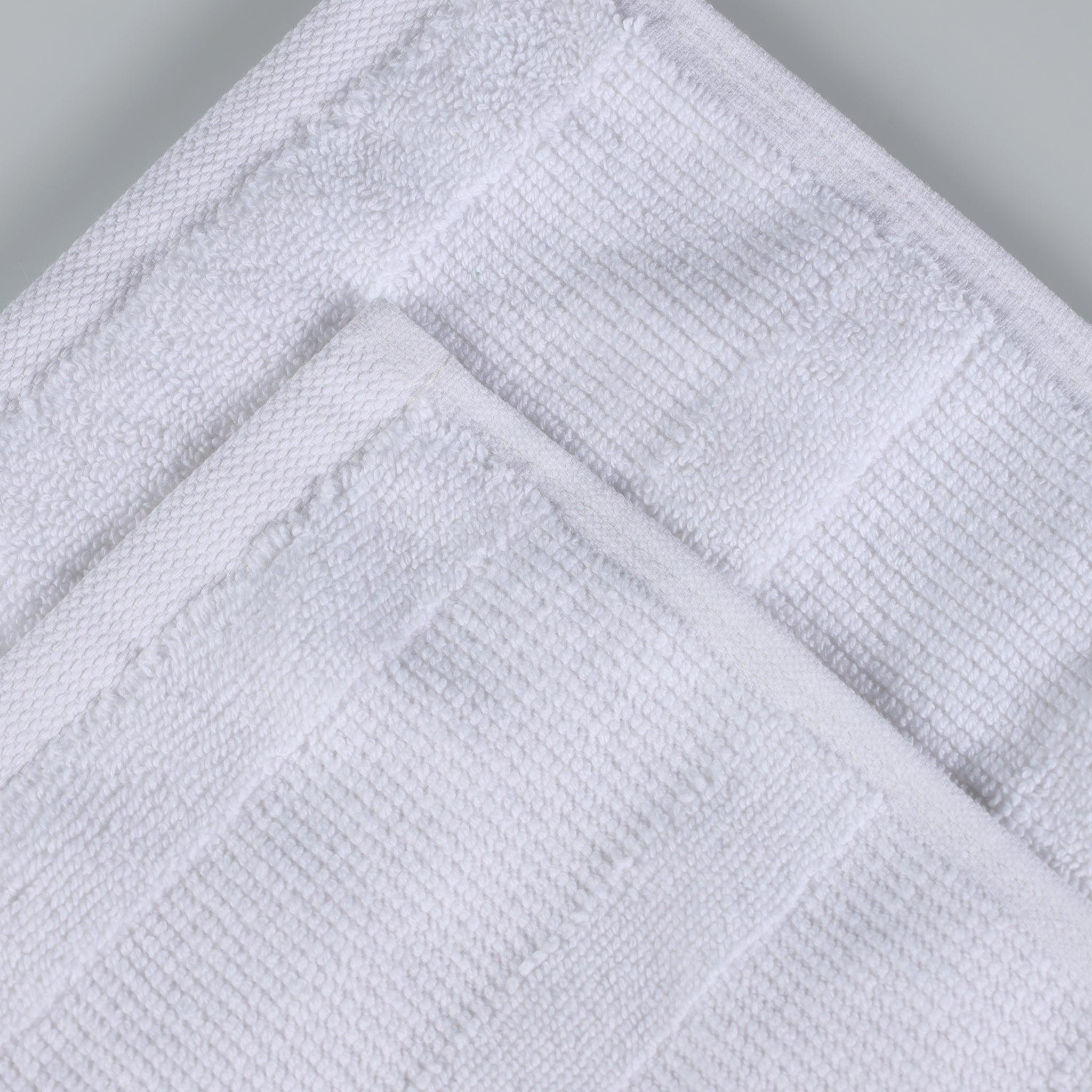 Roma Cotton Ribbed Textured Soft Absorbent 3 Piece Assorted Towel Set
