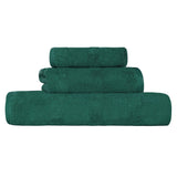 Roma Cotton Ribbed Textured Soft Absorbent 3 Piece Assorted Towel Set