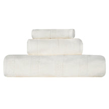 Roma Cotton Ribbed Textured Soft Absorbent 3 Piece Assorted Towel Set