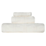 Roma Cotton Ribbed Textured Soft Absorbent 3 Piece Assorted Towel Set