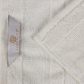 Roma Cotton Ribbed Textured Soft Face Towels/ Washcloths, Set of 12