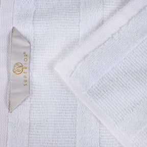 Roma Cotton Ribbed Textured Soft Highly Absorbent Bath Towel Set of 3