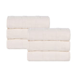 Roma Cotton Ribbed Textured Soft Highly Absorbent Hand Towel Set of 6