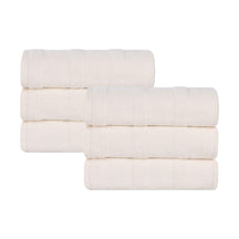 Roma Cotton Ribbed Textured Soft Highly Absorbent Hand Towel Set of 6