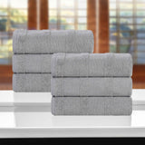 Roma Cotton Ribbed Textured Soft Highly Absorbent Hand Towel Set of 6