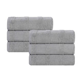 Roma Cotton Ribbed Textured Soft Highly Absorbent Hand Towel Set of 6