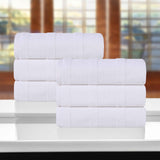 Roma Cotton Ribbed Textured Soft Highly Absorbent Hand Towel Set of 6