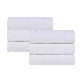 Roma Cotton Ribbed Textured Soft Highly Absorbent Hand Towel Set of 6