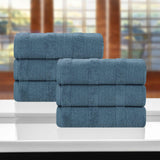Roma Cotton Ribbed Textured Soft Highly Absorbent Hand Towel Set of 6