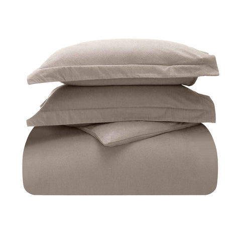 100% Cotton Flannel Solid Fuzzy Warm Duvet Cover Set