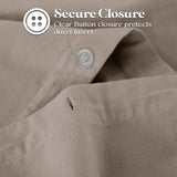 100% Cotton Flannel Solid Fuzzy Warm Duvet Cover Set
