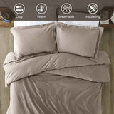 100% Cotton Flannel Solid Fuzzy Warm Duvet Cover Set