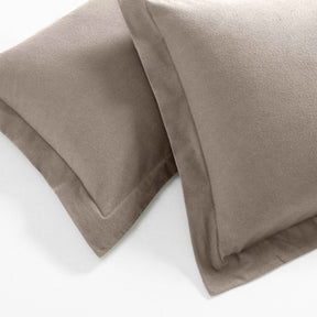 Rome Flannel Cotton Fuzzy Warm Solid Duvet Cover Set