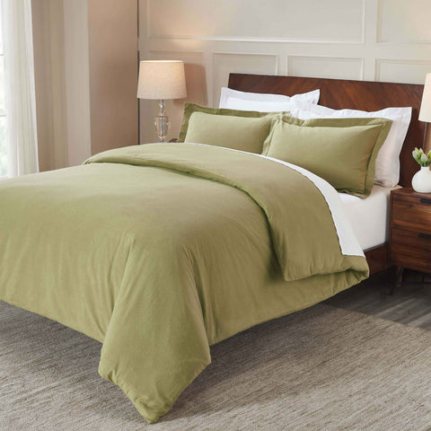100% Cotton Flannel Solid Fuzzy Warm Duvet Cover Set