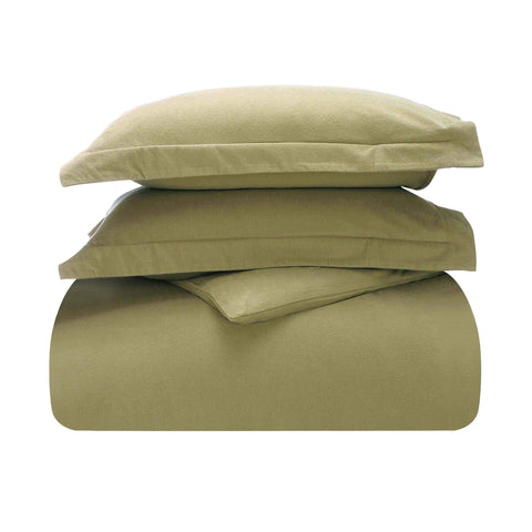 100% Cotton Flannel Solid Fuzzy Warm Duvet Cover Set