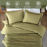 100% Cotton Flannel Solid Fuzzy Warm Duvet Cover Set