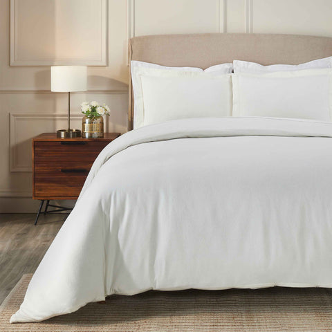 100% Cotton Flannel Solid Fuzzy Warm Duvet Cover Set