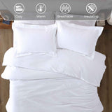 Rome Flannel Cotton Fuzzy Warm Solid Duvet Cover Set