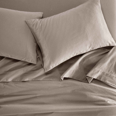 100% Cotton Flannel Sheet Set Solid Deep Pocket Fuzzy Warm Rome