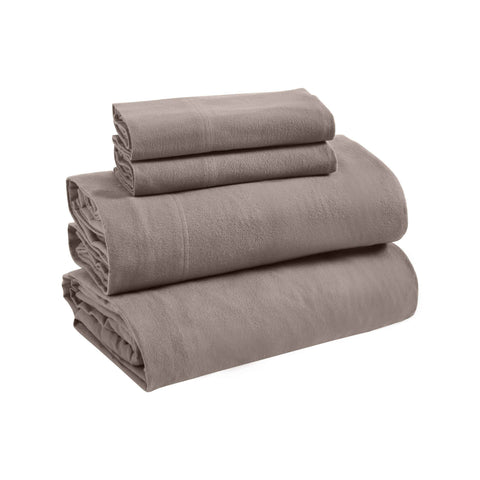 100% Cotton Flannel Sheet Set Solid Deep Pocket Fuzzy Warm Rome
