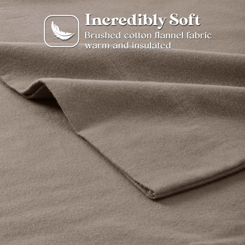 100% Cotton Flannel Sheet Set Solid Deep Pocket Fuzzy Warm Rome