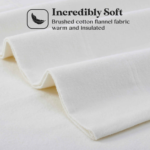 100% Cotton Flannel Sheet Set Solid Deep Pocket Fuzzy Warm Rome