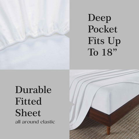 100% Cotton Flannel Sheet Set Solid Deep Pocket Fuzzy Warm Rome