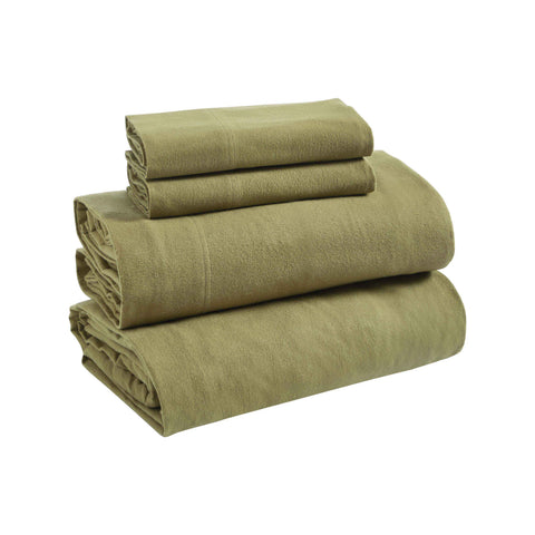 100% Cotton Flannel Sheet Set Solid Deep Pocket Fuzzy Warm Rome