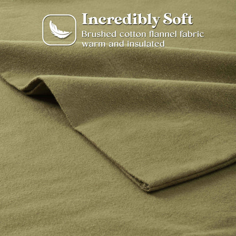 100% Cotton Flannel Sheet Set Solid Deep Pocket Fuzzy Warm Rome