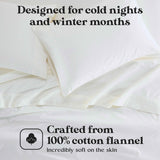 Rome Flannel Cotton Solid Fuzzy Pillowcases, Set of 2