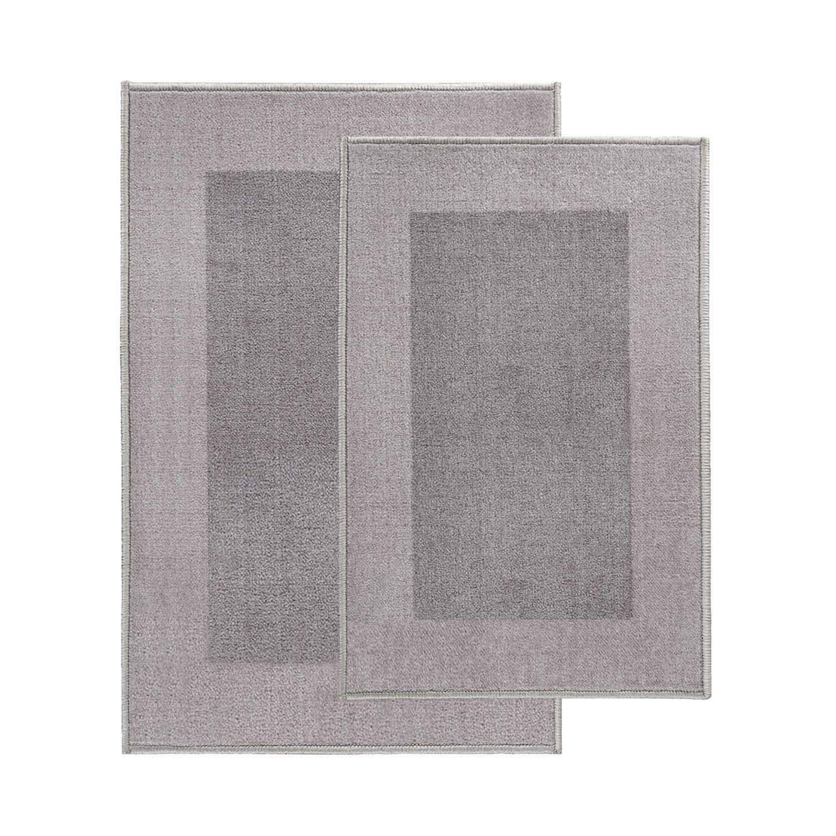 Rome Modern Non-Slip Machine Washable Bathroom Bath Rug Set