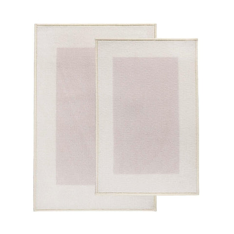 Rome Modern Non-Slip Machine Washable Bathroom Bath Rug Set