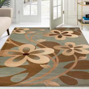 Rosette Geometric Medallion Indoor Area Rugs or Runner Rug