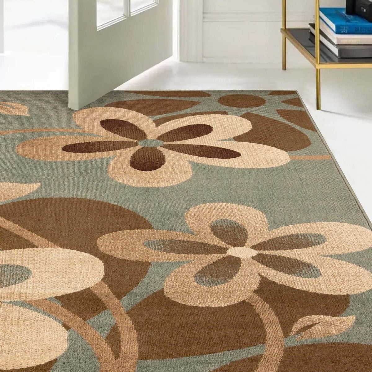 Rosette Geometric Medallion Indoor Area Rugs or Runner Rug
